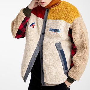 AlphaStyle Global Reversible Unisex Sherpa Coat